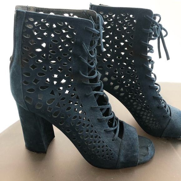 Marciano navy open toe booties - Picture 2 of 4